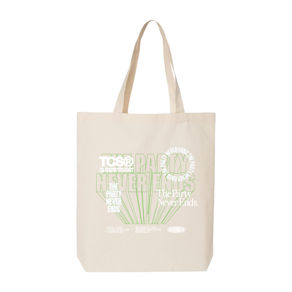 The Party Never Ends Tote Bag