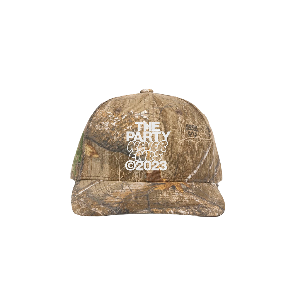 The Party Never Ends Real Tree Camo Hat