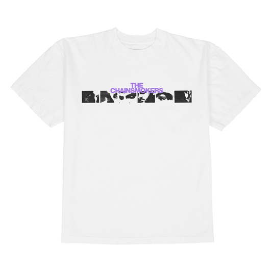 Face grid white tee The Chainsmokers