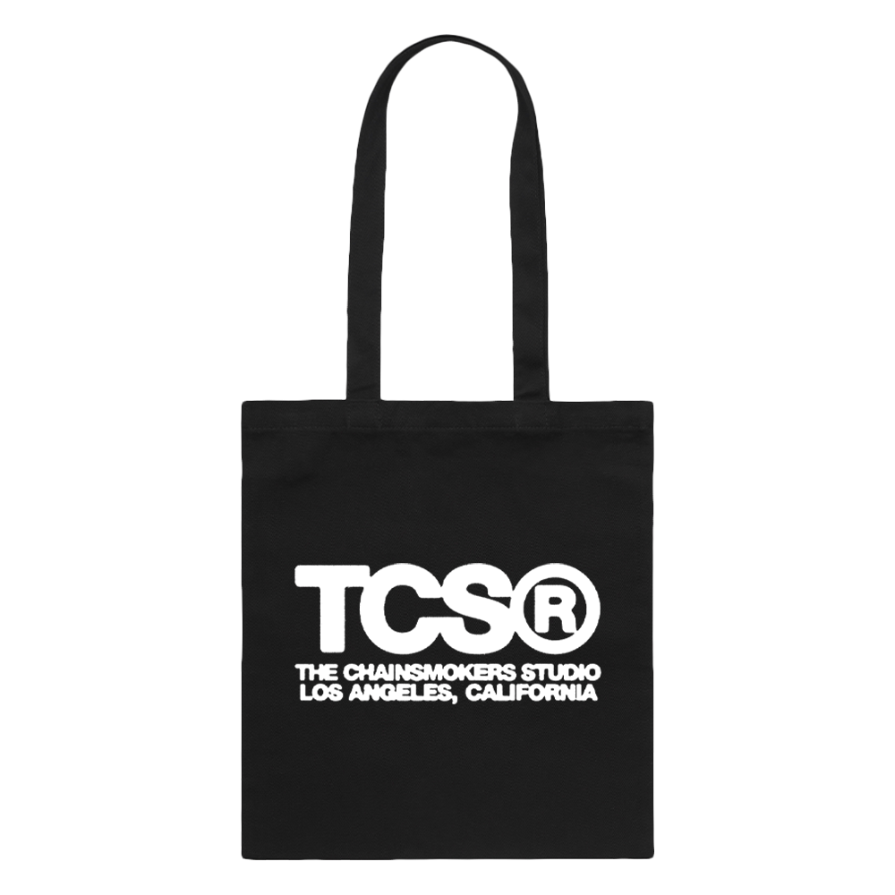 TCS black canvas tote bag The Chainsmokers