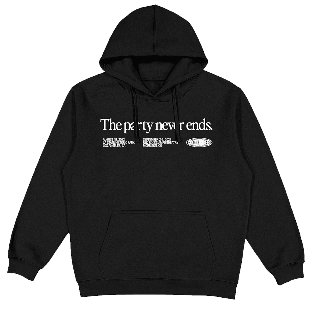 The Party Never Ends - Black Hoodie
