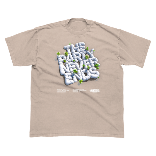 The Party Never Ends Tee - Tan