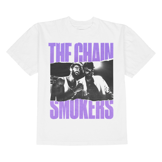TC photo tee white The Chainsmokers