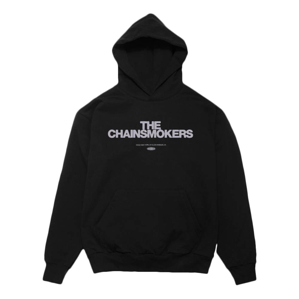 Grey TC logo black hoodie The Chainsmokers