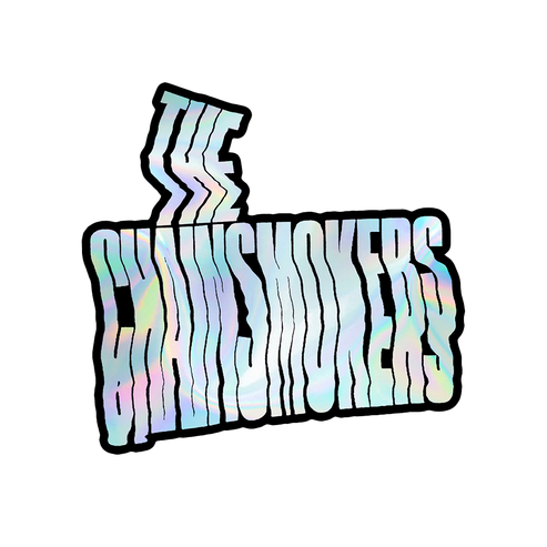 Holographic logo sticker 3 The Chainsmokers