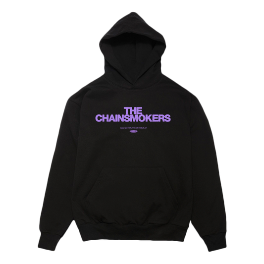 Purple TC logo black hoodie The Chainsmokers